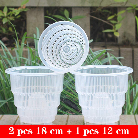 Meshpot  4/5/6 Inch Clear Orchid Pot With Holes Plastic Flower Pot Garden Planter,Excellent Drainage,Good Airflow Home Decor ► Photo 1/6