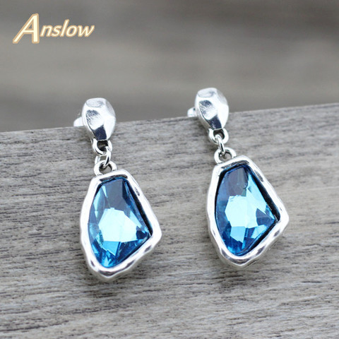 Anslow Fashion Jewelry Retro Charms Women Female Drop Irregular Crystal Earrings Original Design Earring For Wedding LOW0148AE ► Photo 1/6