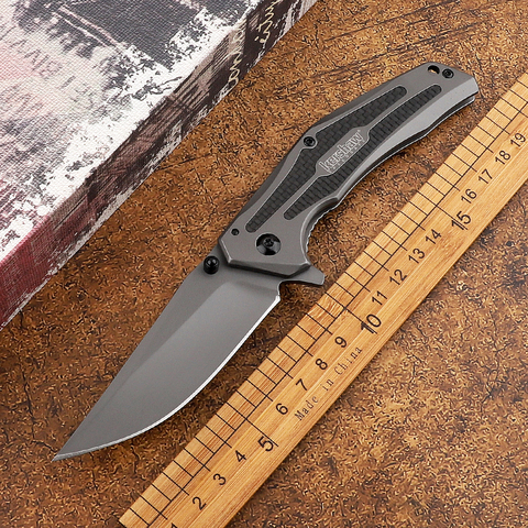 Kershaw 8300 folding knife 8Cr13Mo blade all steel titanium plated carbon fiber handle pocket camping fishing survival EDC knife ► Photo 1/6