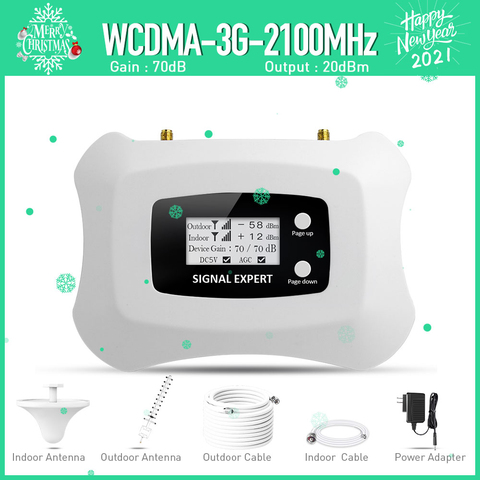 Hot 3G Cellular Amplifier WCDMA 2100MHz 3G Mobile Signal Booster 3G Repeater kit  for MTS Beeline Vodafone EU Assia Africa RU ► Photo 1/6