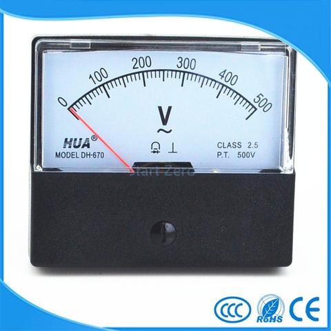 AC 0-500V Analog Panel Meter voltmeter Gauge DH-670 ► Photo 1/2