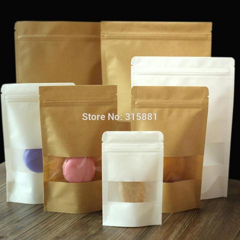 Kraft paper zip lock bag,Stand up wedding favor bag Cofee kraft bag Zip lock tea bag Food packaging Kraft zipper 10pcs/lot ► Photo 1/1