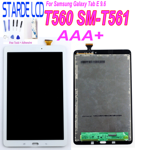 STARDE LCD For Samsung Galaxy Tab E 9.6 SM-T560 T560 SM-T561 LCD Display Touch Screen Digitizer Panel Tablet Assembly Repair Par ► Photo 1/6