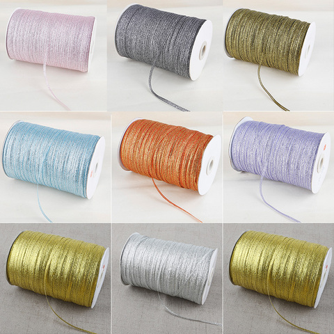 (8 Colors) 20Yards/bag 3mm DIY Width Metallic Glitter Ribbon Gift Packing Belt Wedding Party Christmas Embellishment Ribbon ► Photo 1/6