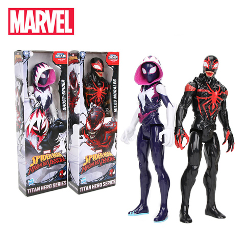 SpiderMan Maximum Venom Ghost-Spider Action Figure Titan Hero Series Marvel Toy