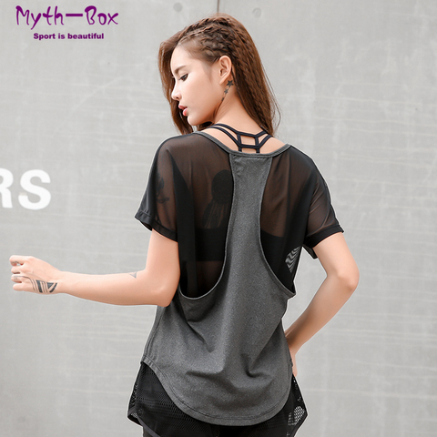 Women Sport Shirts Mesh Patchwork Loose Running Shirt Fitness Short Sleeve  T-shirt Quick Dry Yoga Tops Gym Workout Blouse Female - Price history &  Review, AliExpress Seller - Mythbox Sporting Store