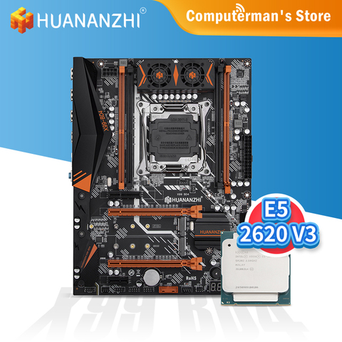 HUANANZHI X99 BD4 X99 Motherboard combo kit set Intel XEON E5 2620 V3 support 4 * DDR4 RECC NON-ECC memory M.2 NVME NGFF USB3.0 ► Photo 1/1