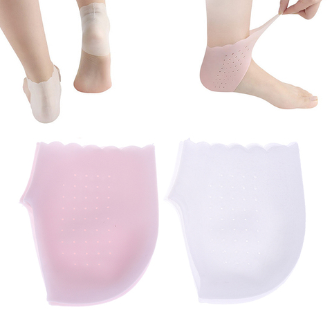 1pair Women Men Silicone Feet Care Socks Moisturizing Gel Heel Thin Socks with Hole Cracked Foot Skin Care Protectors Foot Care ► Photo 1/6