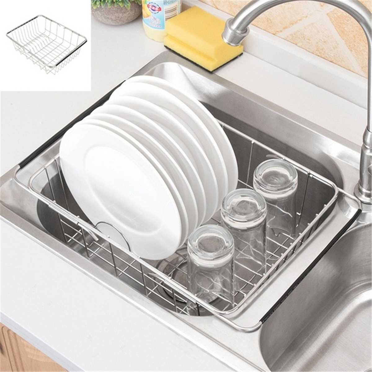 Adjustable Kitchen Organizer Storage Shelf Kitchen Dish Plate Drying Rack  Organizer Drainer Plastic Storage Holder - Price history & Review, AliExpress Seller - LIYIMENG Store