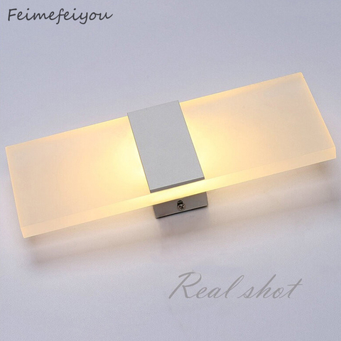 Feimefeiyou Mini 3/6/12W Led Acrylic Wall Lamp AC85-265V Long warm white Bedding Room Living Room Indoor wall lamp ► Photo 1/6