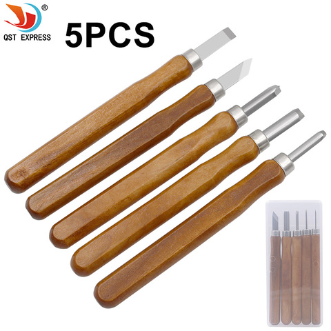 5pcs/lot Wood Carving Chisels Knife For Basic Wood Cut DIY Tools and Detailed Woodworking Gouges Hand Tools ► Photo 1/6