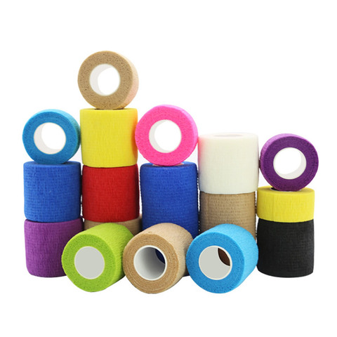 Sports Self-Adherent Cohesive Tape Medical Vet Tape Bandage First Aid Wraps for Knee Wrist Ankle Sprains Swelling Neon Colors ► Photo 1/6