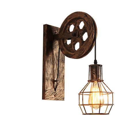 Retro Vintage Wall Light Industrial Wall Lamp Shade Fixture Iron Loft Cafe Bar Adjustable Sconce Lights Wandlamp Decoration LED ► Photo 1/6