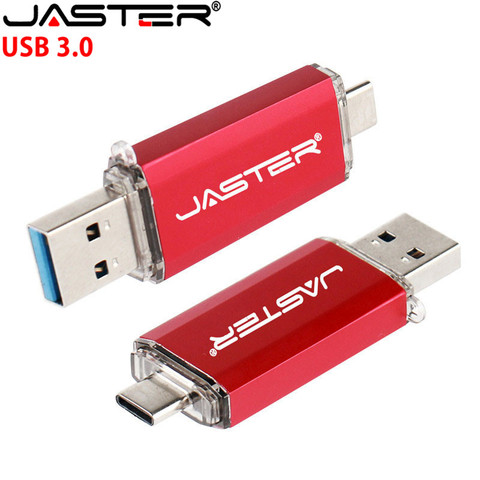 JASTER 2022 Hot New Type C 3.1 Port OTG USB 3.0 Memory flash stick For Sumsung S8 Plus Type C phones.(Over 10 pcs free logo) ► Photo 1/6
