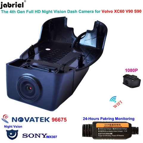 Full HD 1080P Wifi Night Vision 24H Car Dvr Dash Camera recorder rear camera for Volvo XC60 S90 V90 2017 2022 ► Photo 1/6