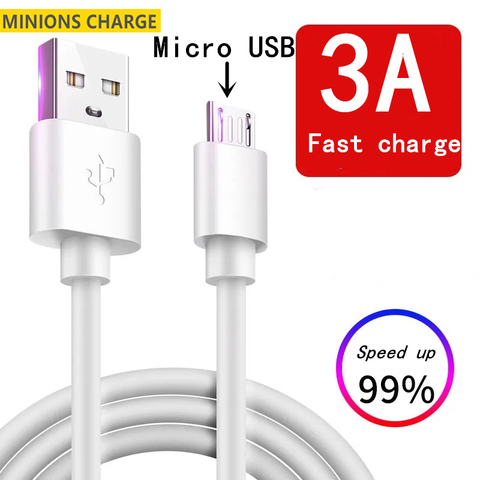 25CM/1M/1.5M/2M/3M Long Micro USB Charging Cable For Huawei Honor 7a pro 7c 8C 8X Y7 2022 Data Sync Cabo For Samsung S5 S6 S7 J3 ► Photo 1/6