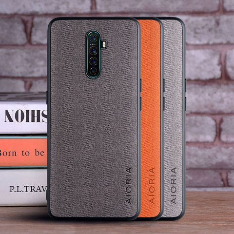 Case for Oppo Realme X2 Pro coque Luxury textile Leather skin soft TPU hard phone cover for Oppo Realme X2 Pro case ► Photo 1/6