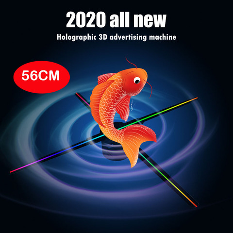 56 cm 3D Hologram Projector Fan LED Holographic Projection Advertising  Machine 