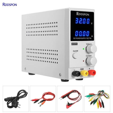 RDDSPON 3010 DC Power Supply Adjustable 4-Digit Blue Display Charging 30V 10A Switch Laboratory Power Supply Voltage Regulator r ► Photo 1/6