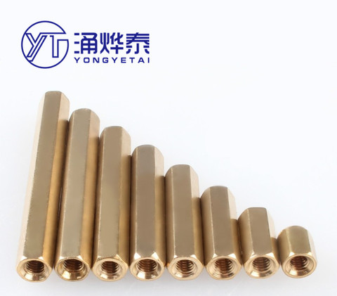 10PCS/lot M3 female Female Brass Standoff Spacer M3 (4-60) Copper Hexagonal Stud Spacer Hollow Pillars m3*4-60mm ► Photo 1/1