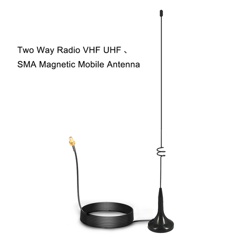 UT-108UV Two Way Radio VHF UHF SMA Magnetic Mobile long Antenna for BAOFENG CB Radio Walkie Talkie UV-5R UV-B5 UV-B6 GT-3 ► Photo 1/6