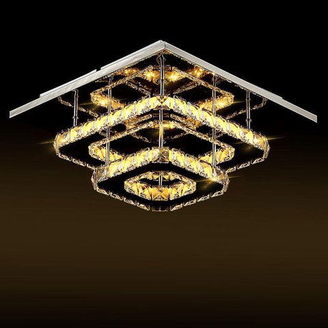 modern crystal led ceiling lights bedroom living room plafond lamp lampen kristal design light fixtures Lustre Luminarias ► Photo 1/5