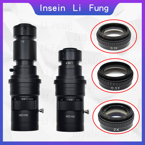 200X 500X 1000X Adjustable Magnification 0.7-5X Continuous Zoom C Mount Lens For HDMI VGA USB Industrial Video Microscope Camera ► Photo 1/6