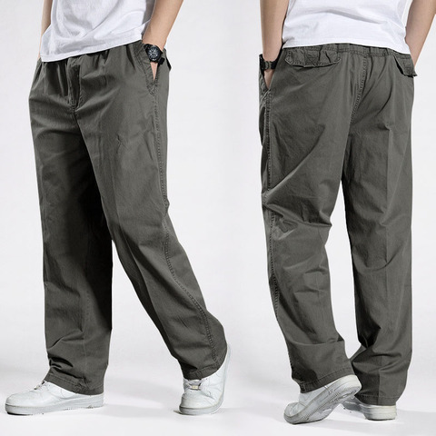 Cotton Men's Cargo Pants Casual Loose Mens Pant Multi Pocket Military Long  Trousers Men High Quality Plus Size 6xl