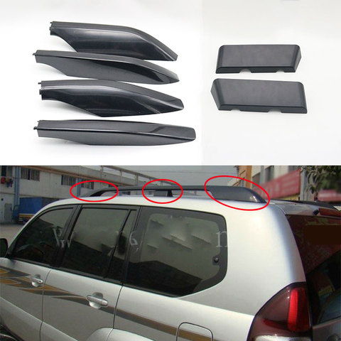 1 PC Black Roof Rack Cover Roof Bar Roof Rail End Shell for Toyota Land Cruiser Prado Fj120 2003 2004 2005 2006 2007 2008 2009 ► Photo 1/6