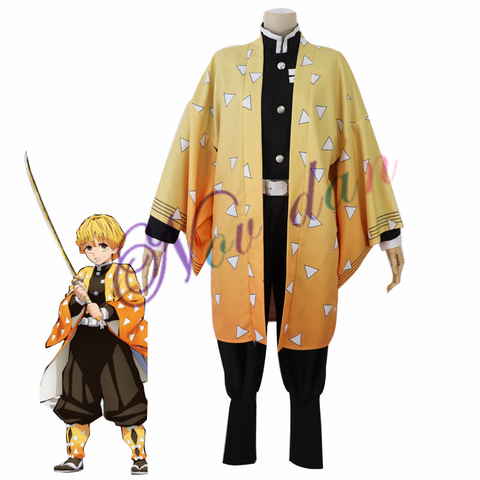 Price History Review On Anime Kimetsu No Yaiba Cosplay Costume Demon Slayer Agatsuma Zenitsu Cosplay Clothing Kimono Halloween Costume For Adult Men Aliexpress Seller Dance Costume Dress Factory Alitools Io