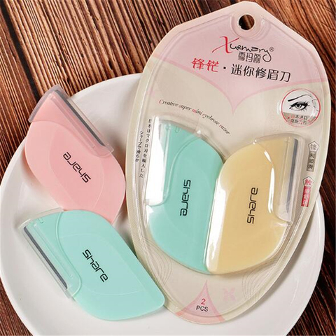 2pcs Portable Eyebrow Trimmer Eyebrow Razor Shaver Eye Brow Shaper Cutter Shaping Tool Facial Hair Remover for Women Face Makeup ► Photo 1/6