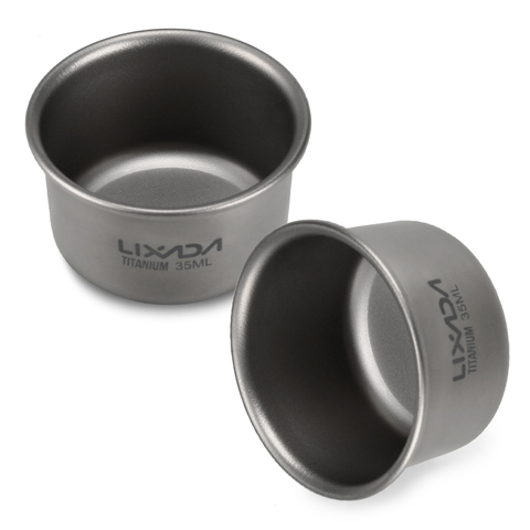 Lixada 1pc 35ml Mini Titanium Tea Cup Camping Picnic Titanium Cup Home Office Outdoor Camping Hiking Coffee Tea Cup Mug 8g ► Photo 1/6