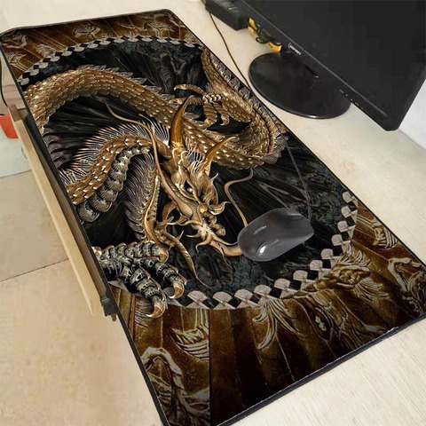 Chinese Dragon Locking Edge Large Gaming Mouse Pad Waterproof Game Desk Oversized Mousepad Keyboard Mat for CSGO Dota ► Photo 1/6