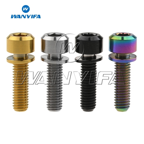 Wanyifa Titanium Bolt M5 x16 18 20MM Mountain Bike Road Bike Fixed Handlebar Stem Screws ► Photo 1/6