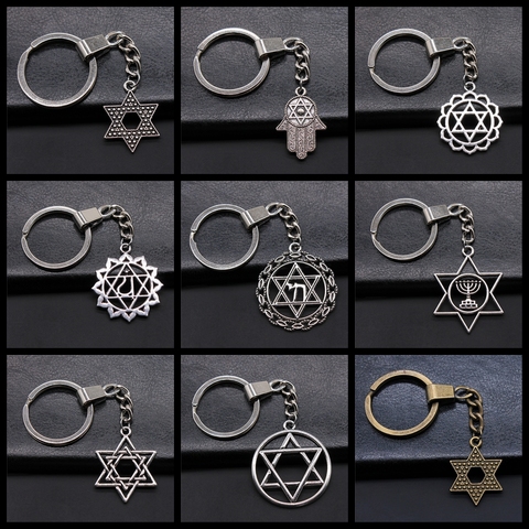Men Jewelry Key Chain Party Souvenir Gift Keychains Star Of David Key Rings Dropshipping Jewelry ► Photo 1/1