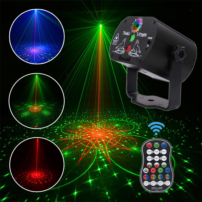 60 modes LED disco light USB rechargeable RGB laser projection lamp wireless controller effect stage lights party DJ KTV ball ► Photo 1/6