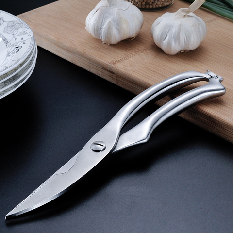 25cm(9.8'') Heavy Duty Stainless Steel Kitchen Gadget Shear Fish Duck Cut Poultry Chicken Bone Scissor Cutter Cook Tool ► Photo 1/6