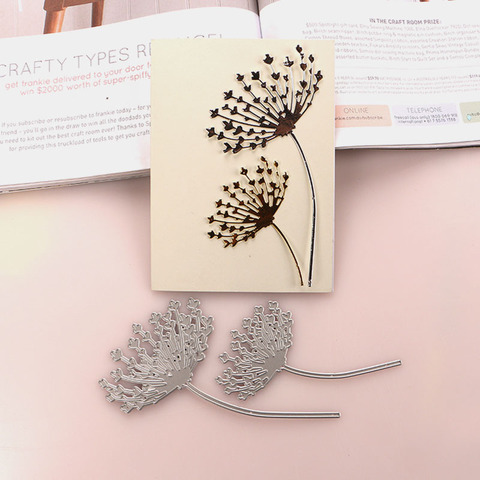 DUOFEN METAL CUTTING DIES tree branches dandelion stencil DIY Scrapbook Paper Album 2022 new ► Photo 1/5