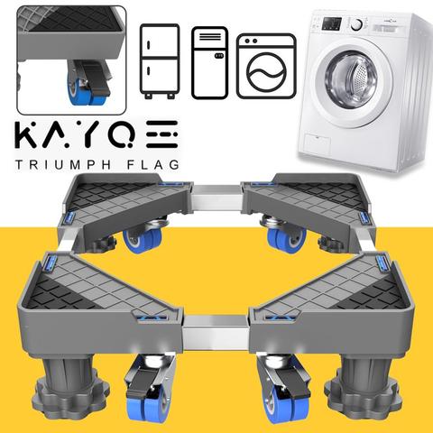 Washing Machine Holder Universal Mobile fridge stand Movable Refrigerator Floor Trolley Adjustable Base for Dryer Refrigerator ► Photo 1/6