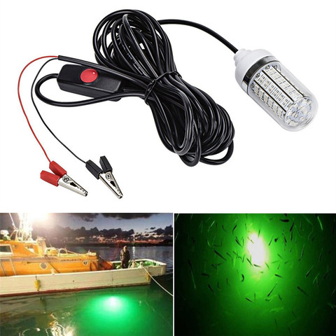 12V Fishing Light 108pcs 2835 LED Underwater Fishing Light IP68 Lures Fish Finder Lamp Attracts Prawns Squid Krill (4 Colors ) ► Photo 1/6