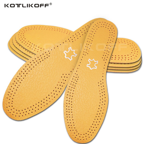 KOTLIKOFF Ultra Thin Breathable Deodorant Leather Insoles Instantly Absorb Sweat Replacement Inner Soles Shoes Insole Pads ► Photo 1/6