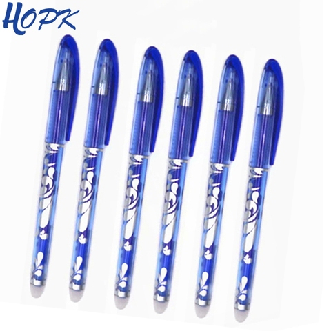 3/6pcs/Set Erasable Pen 0.5mm Blue Black Ink Ballpoint Pen for School Supplies Student Writing Exam Stationery Pens ► Photo 1/6