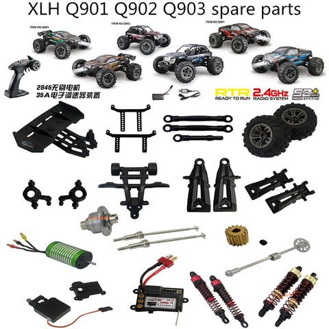 XLH Q901 Q902 Q903 RC Car spare parts column wing gear Swing arm Differential ESC Tire servo Drive shaft Tire rod etc Link 1 ► Photo 1/1