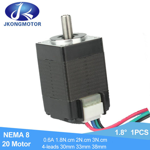 1.8 Degree 20-motor Nema 8 Stepper Motor 1.8Ncm 2Ncm 3Ncm 0.6A 4-lead Nema8 Step Motor 30mm 33mm 38mm 3D Printer CNC Robot ► Photo 1/1