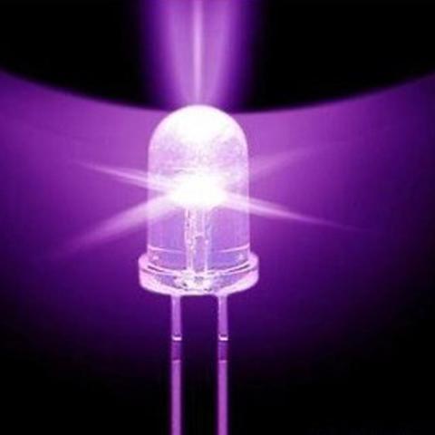 30PCS Super Bright F5 5mm Round UV/ Purple LED Emitting Diode 390-395nm Purple Lamp F5 LED light for DIY lights ► Photo 1/1