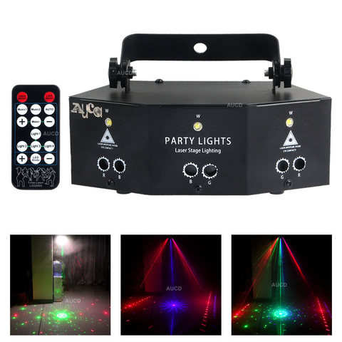 9 Eyes DMX LED Controller Music Light RGB Laser For Christmas New Year Stage Par Disco Home Party Decoration Noel Strobe Lights ► Photo 1/6