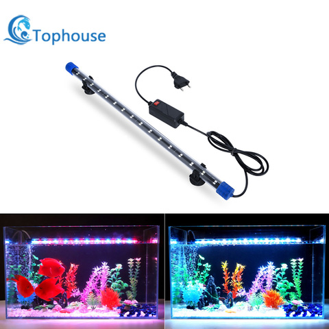 Aquarium Light LED Waterproof Fish Tank Light Underwater Fish Lamp Aquariums Decor Lighting Plant Lamp 19-49CM EU Power ► Photo 1/6