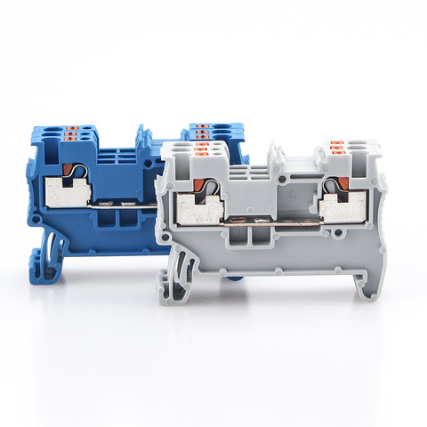 Din Rail Terminal Block PT-1.5 Electrical Wire Spring Connection Push In Wiring Conductor 10pcs Terminal Connector Strips PT1.5 ► Photo 1/6