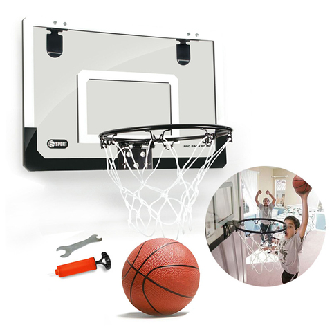 Big Size Children Kids Hanging Basketball Hoop Indoor Door Wall Mounted Kids Mini Basket Ball Board Toy Set with Pump ► Photo 1/6