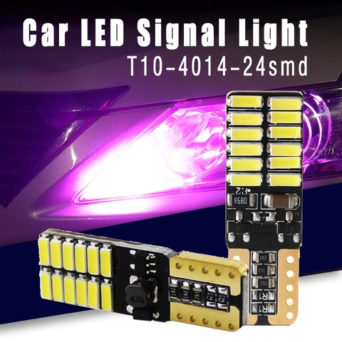 car led light T10 24smd LED light bulb car CANBUS no error 12V 24V Super bright clearance bulb lamp white red blue purple orange ► Photo 1/6